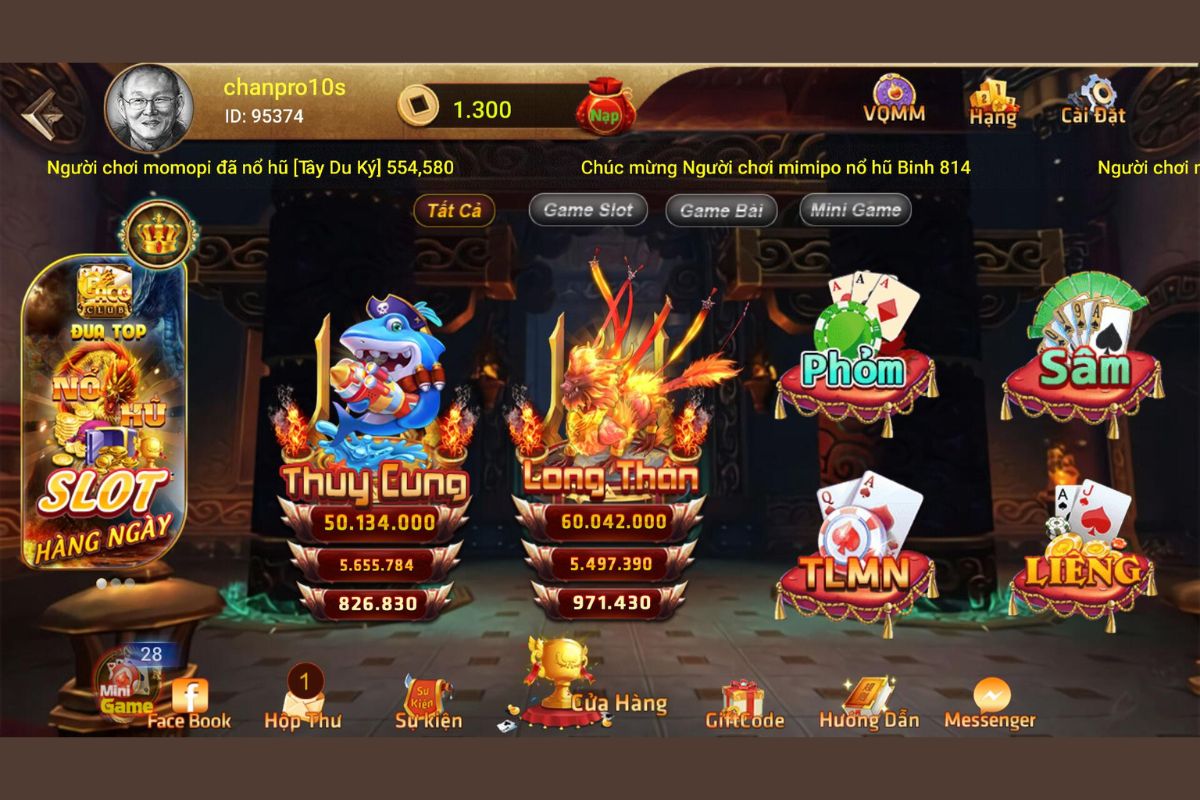 Game đánh bài online đổi tiền mặt về ATM MonClub Online